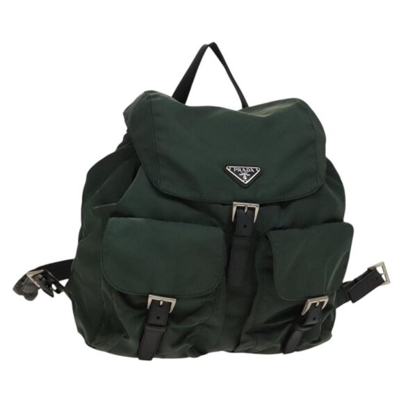 PRADA Backpack Nylon Green Silver Auth - Picture 2 of 15